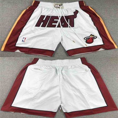 Men's Miami Heat White Shorts (Run Small)