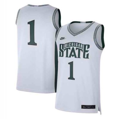 Men's Michigan State Spartans Active Player Custom White Limited Stitched Jersey