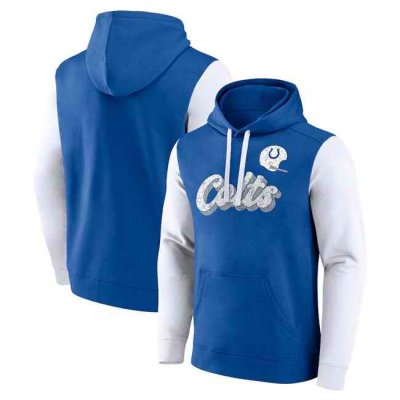 Men's Indianapolis Colts Blue/White Fleece Pullover Hoodie