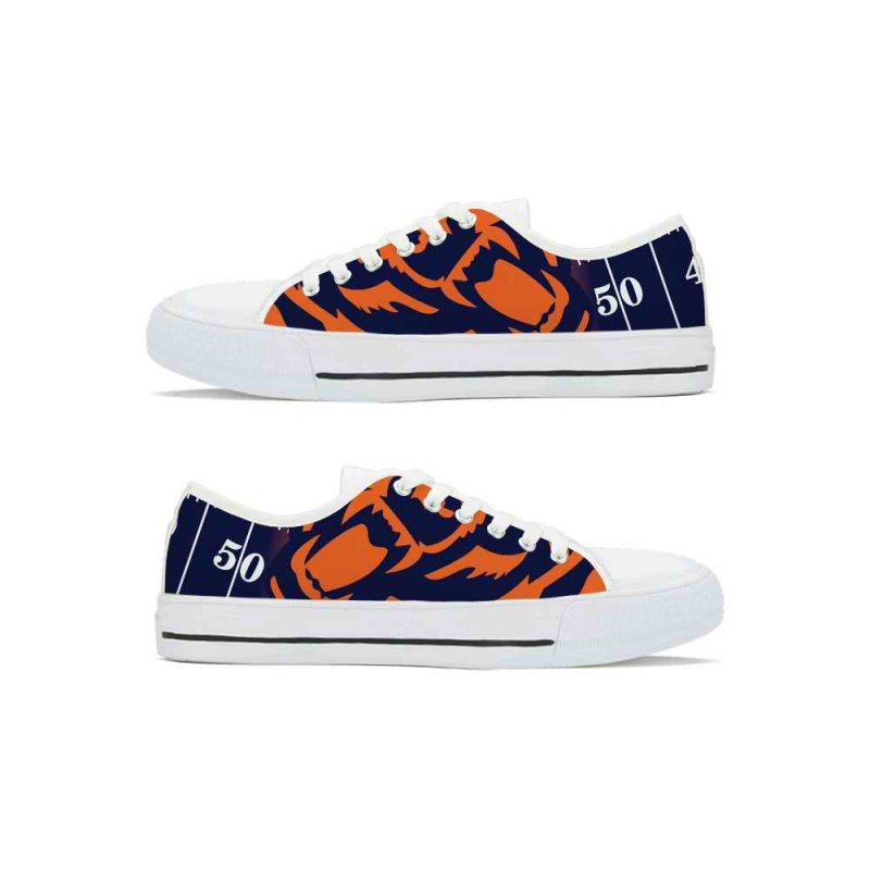 Men's Chicago Bears Low Top Canvas Sneakers 004