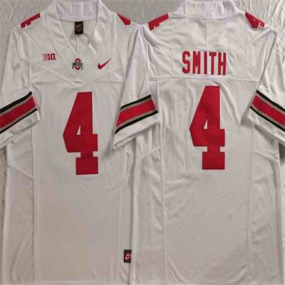 Men's Ohio State Buckeyes #4 Jeremiah Smith White F.U.S.E. Limited Stitched Jersey