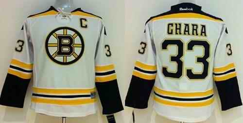 Bruins #33 Zdeno Chara White Youth Stitched NHL Jersey