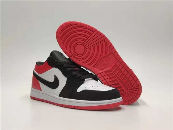 Men's Running Weapon Air Jordan 1 Black/Red Shoes 0224