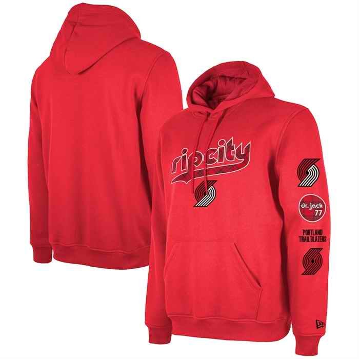 Men's Portland Trail Blazers Red 2023/24 City Edition Pullover Hoodie