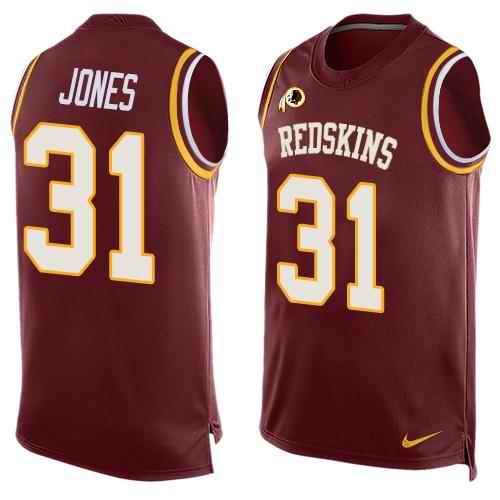 Nike Redskins #31 Matt Jones Burgundy Red Team Color Men's Stitched NFL Limited Tank Top Jersey