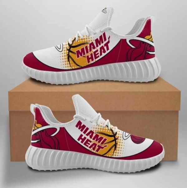 Men's Miami Heat Mesh Knit Sneakers/Shoes 002