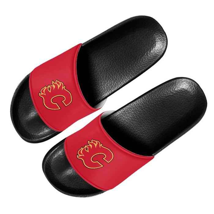 Women's Calgary Flames Flip Flops 002