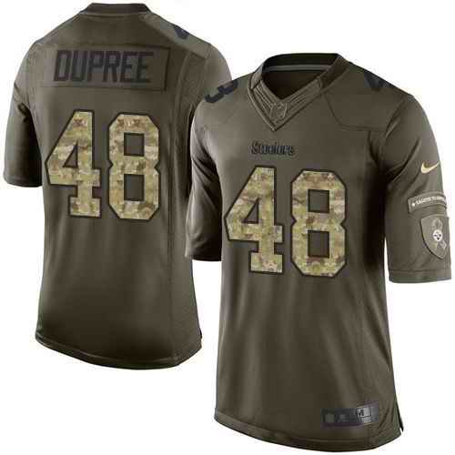 Nike Steelers #48 Bud Dupree Green Men's Stitched NFL Limited Salute to Service Jersey