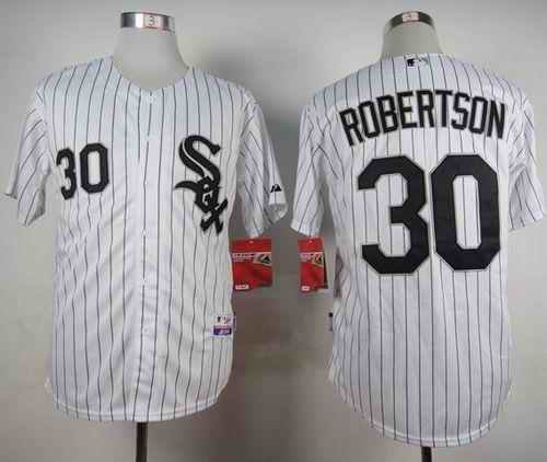 White Sox #30 David Robertson White Cool Base Stitched MLB Jersey