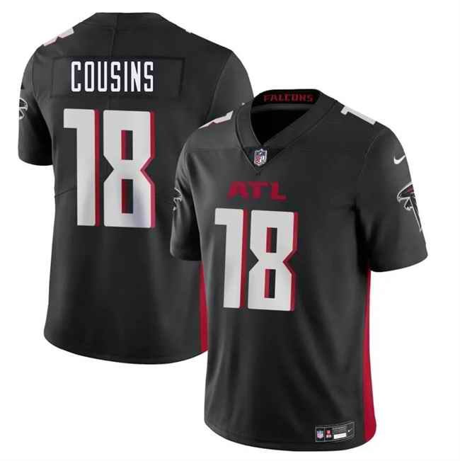 Youth Atlanta Falcons #18 Kirk Cousins Black Vapor Untouchable Limited Stitched Football Jersey