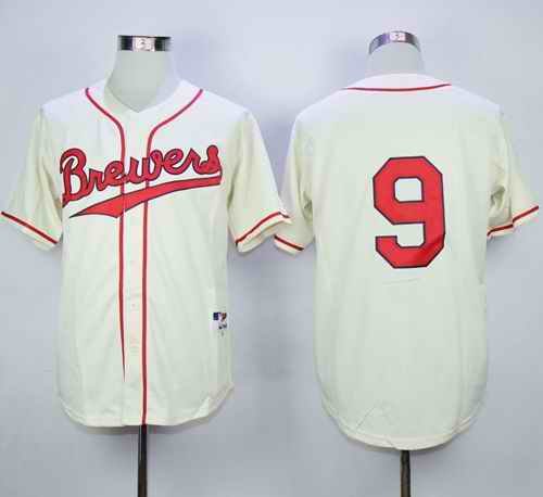 Brewers #9 Jean Segura Cream 1948 Turn Back The Clock Stitched MLB Jersey