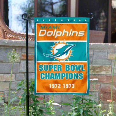 Miami Dolphins Double-Sided Garden Flag 001 (Pls check description for details)