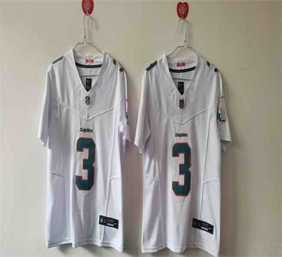 Women's Miami Dolphins #3 Odell Beckham Jr. White F.U.S.E Vapor Untouchable Stitched Jersey(Run Small)