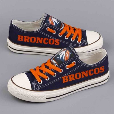 Women's NFL Denver Broncos Repeat Print Low Top Sneakers 005