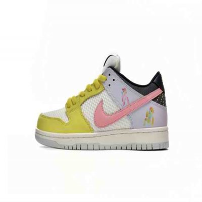 Men's Dunk Low White/Green Shoes 0366