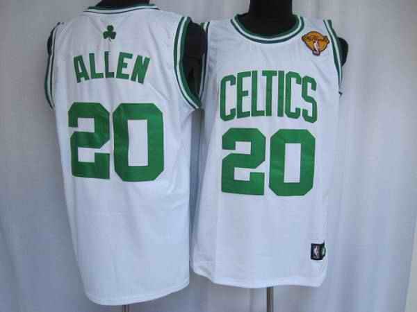 Celtics #20 Ray Allen Stitched White Final Patch NBA Jersey