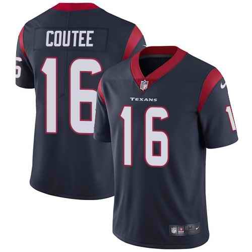 Men's Houston Texans #16 Keke Coutee Navy Blue Vapor Untouchable Limited Stitched NFL Jersey