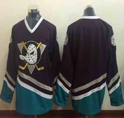 Ducks Blank Purple/Turquoise CCM Throwback Stitched NHL Jersey