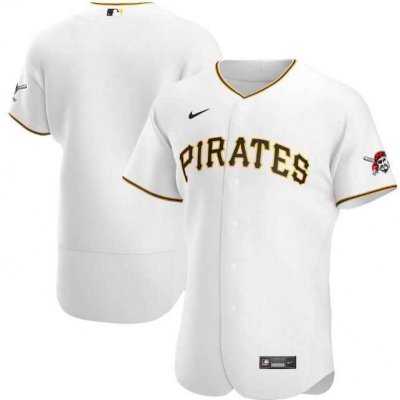 Men's Pittsburgh Pirates Blank White Flex Base Stitched Jersey