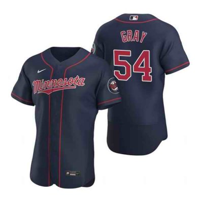 Men's Minnesota Twins #54 Sonny Gray Navy Flex Base Stitched Jersey