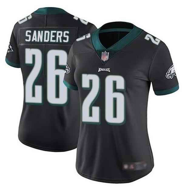 Women's Philadelphia Eagles #26 Miles Sanders Black Vapor Untouchable Limited Stitched Football Jersey(Run Small)