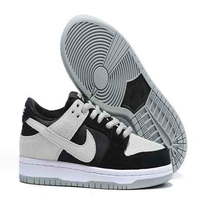 Women's Dunk Low SB Grey/Black Shoes 0154