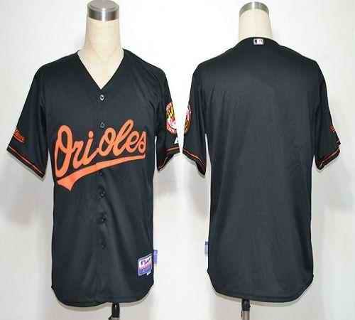 Orioles Blank Black Cool Base Stitched MLB Jersey