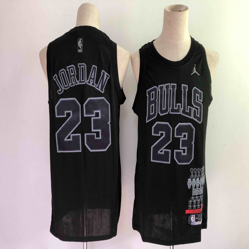 Men's Chicago Bulls #23 Michael Jordan Black Stitched Jersey