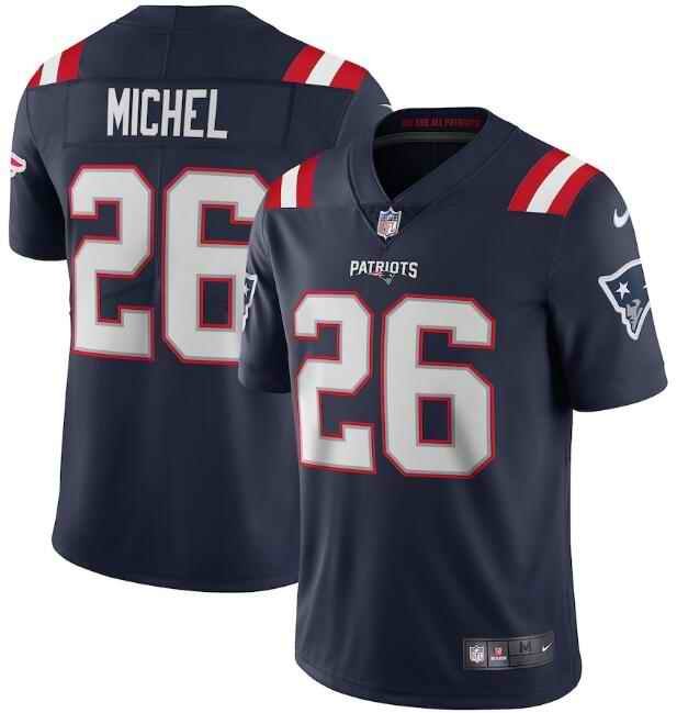 Men's New England Patriots #26 Sony Michel 2020 Navy Vapor Untouchable Limited Stitched NFL Jersey