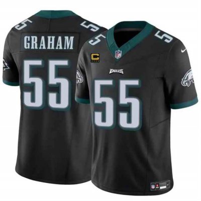 Men's Philadelphia Eagles #55 Brandon Graham Black 2024 F.U.S.E With 4-Star C Patch Vapor Untouchable Limited Stitched Football Jersey