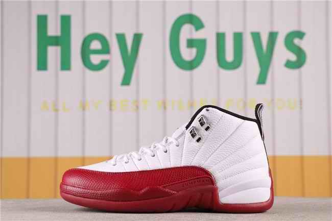 Men's Running weapon Air Jordan 12 White/Red Shoes 045