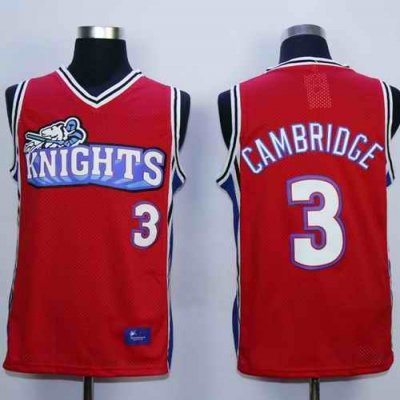 Like Mike Movie Los Angeles Knights #3 Calvin Cambridge Red Stitched Basketball Jersey