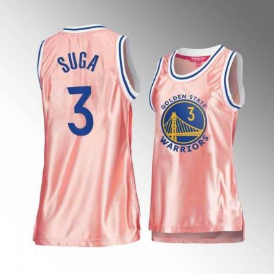 Women's Golden State Warriors #3 Suga Pink Stitched Jersey