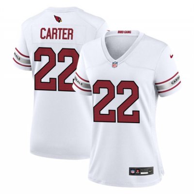 Women's Arizona Cardinals #22 Michael Carter White 2023 Stitched Jersey(Run Small)