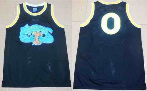 Space Jam Monstars #0 Black Stitched Basketball Jersey