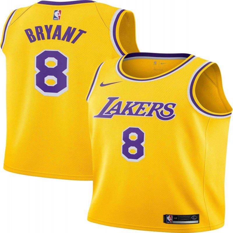 Toddlers Los Angeles Lakers #8 Kobe Bryant Gold Stitched Jersey