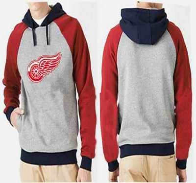 Detroit Red Wings Pullover Hoodie Grey & Red