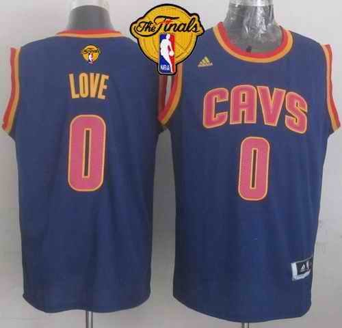 Revolution 30 Cavaliers #0 Kevin Love Navy Blue The Finals Patch Stitched NBA Jersey