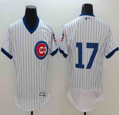 Cubs #17 Kris Bryant White Flexbase Authentic Collection Cooperstown Stitched MLB Jersey