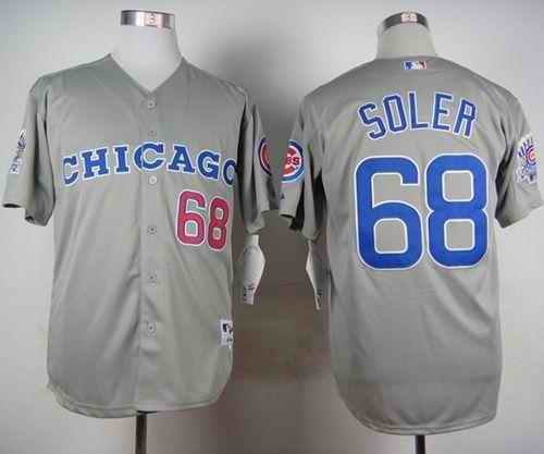 Cubs #68 Jorge Soler Grey 1990 Turn Back The Clock Stitched MLB Jersey