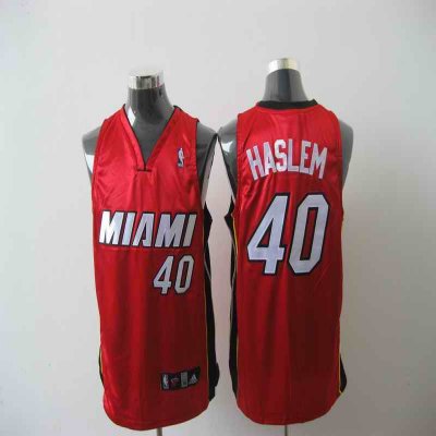 Heat #40 Udonis Haslem Red Stitched NBA Jersey