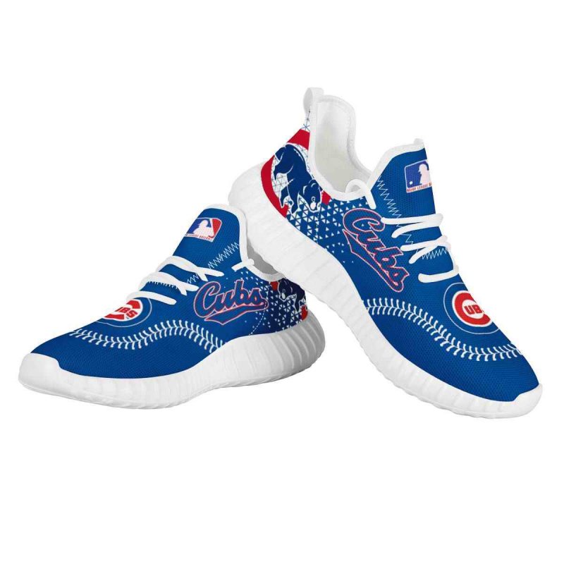 Men's Chicago Cubs Mesh Knit Sneakers/Shoes 007