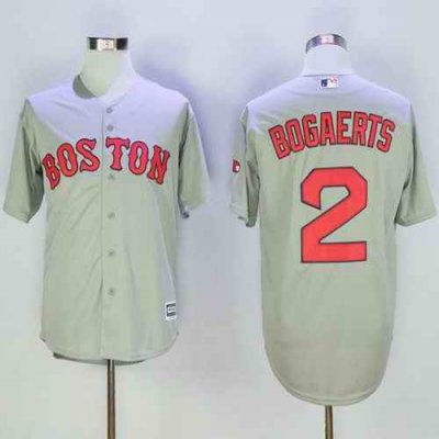 Red Sox #2 Xander Bogaerts Grey New Cool Base Stitched MLB Jersey