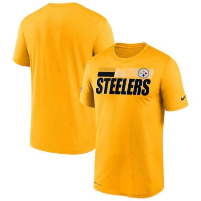 Men's Pittsburgh Steelers 2020 Gold Sideline Impact Legend Performance T-Shirt