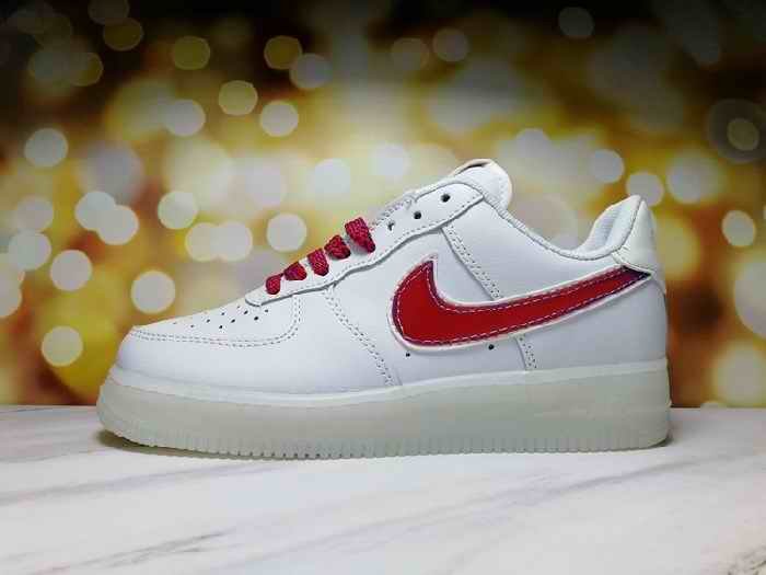 Men's Air Force 1 Low White/Red Shoes 0209