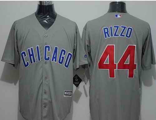 Cubs #44 Anthony Rizzo Grey New Cool Base Stitched MLB Jersey