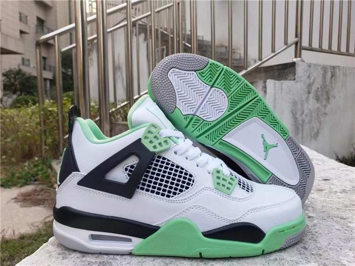 Men's Running weapon Air Jordan 4 Shoes Green/White 0135