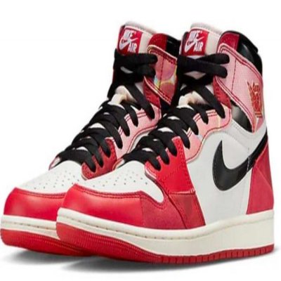 Men's Running Weapon Air Jordan 1 Red/White Shoes 0427