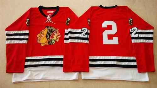 Mitchell And Ness 1960-61 Blackhawks #2 Duncan Keith Red Stitched NHL Jersey