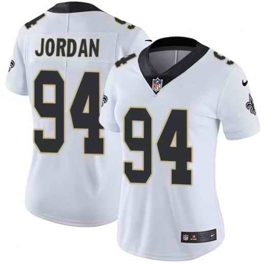 Women's New Orleans Saints #94 Cameron Jordan White Vapor Untouchable Limited Stitched NFL Jersey(Run Small)